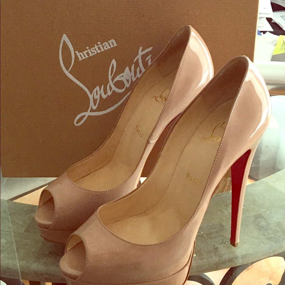 Louboutin peep toe heels